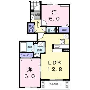2LDK 間取り図