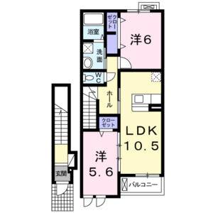 2LDK 間取り図