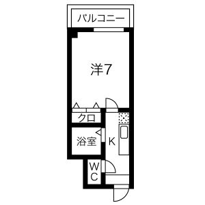 1K 間取り図