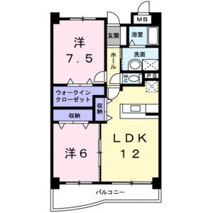 2LDK 間取り図