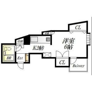 1K 間取り図