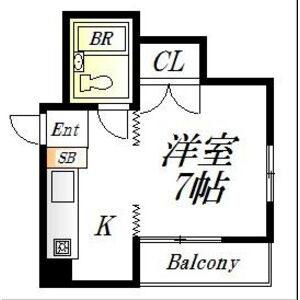 1K 間取り図