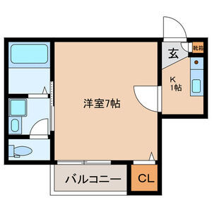 1K 間取り図