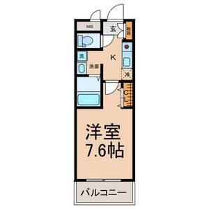 1K 間取り図