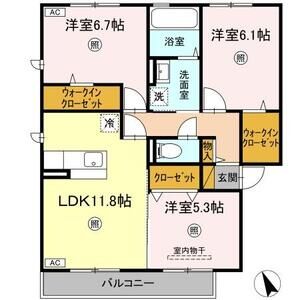 3LDK 間取り図