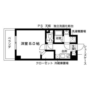 1K 間取り図