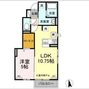 1LDK 間取り図