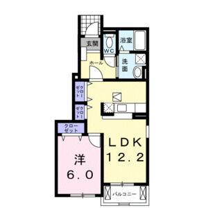 1LDK 間取り図