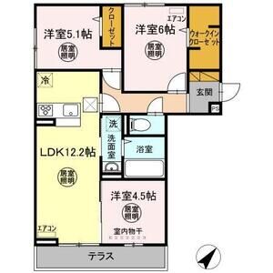 3LDK 間取り図