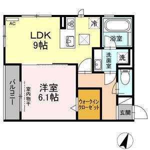 1LDK 間取り図