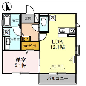 1LDK 間取り図