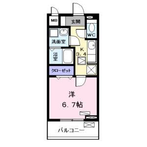 1K 間取り図