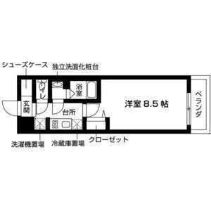1K 間取り図