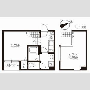 1K 間取り図