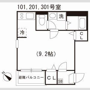 ワンルーム 間取り図