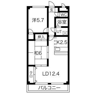 2LDK 間取り図