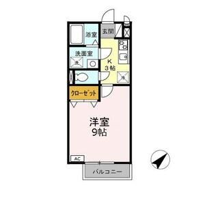 1K 間取り図