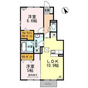 2LDK 間取り図