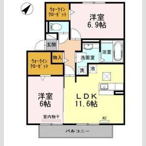 2LDK 間取り図