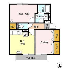 2DK 間取り図