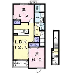 2LDK 間取り図