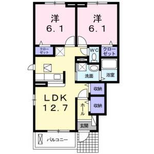 2LDK 間取り図