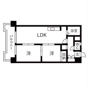 2LDK 間取り図