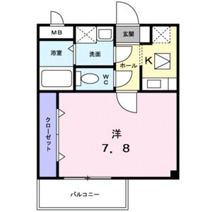 1K 間取り図