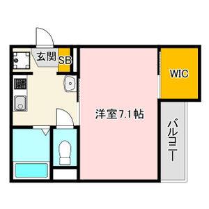 1K 間取り図