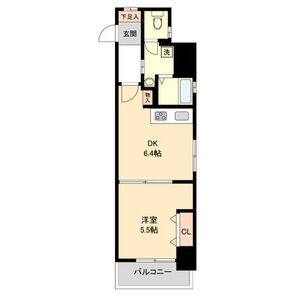 1DK 間取り図