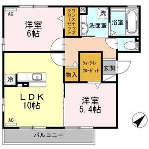 2LDK 間取り図