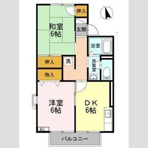 2DK 間取り図