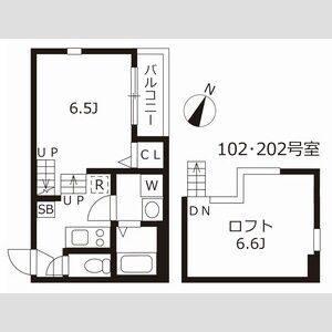 1K 間取り図