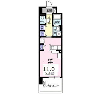 ワンルーム 間取り図