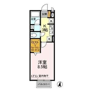 1K 間取り図
