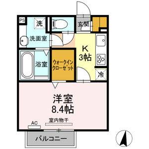 1K 間取り図