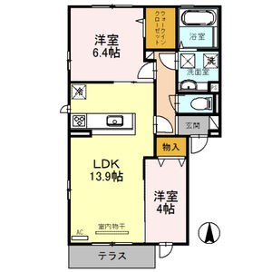 2LDK 間取り図