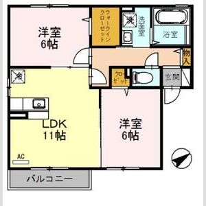 2LDK 間取り図