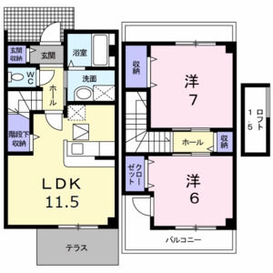 2LDK 間取り図