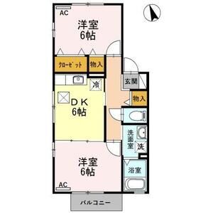 2DK 間取り図