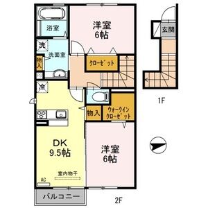 2DK 間取り図