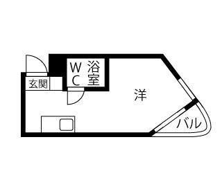ワンルーム 間取り図