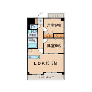 2LDK 間取り図