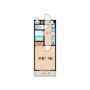 1K 間取り図