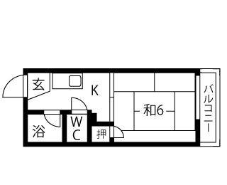 1K 間取り図