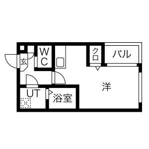 1K 間取り図