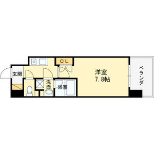 1K 間取り図