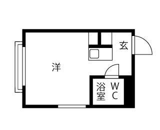 ワンルーム 間取り図