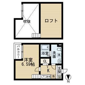 1K 間取り図