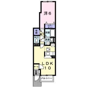 1LDK 間取り図